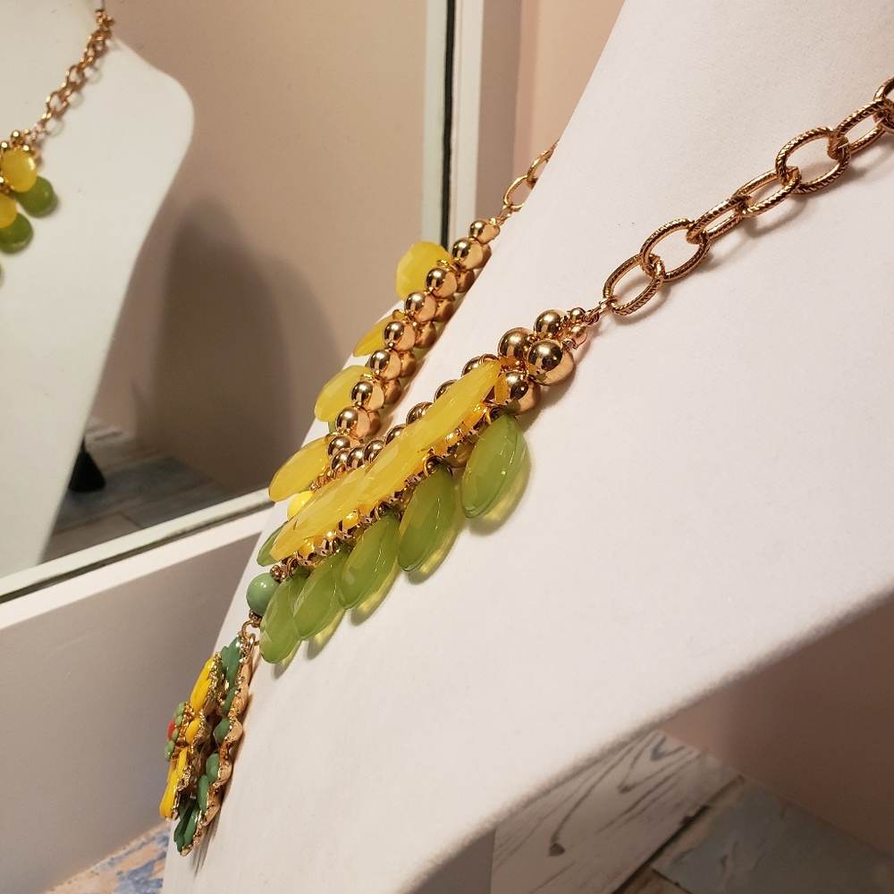 Vintage Statement Necklace/Earring Set - image 6